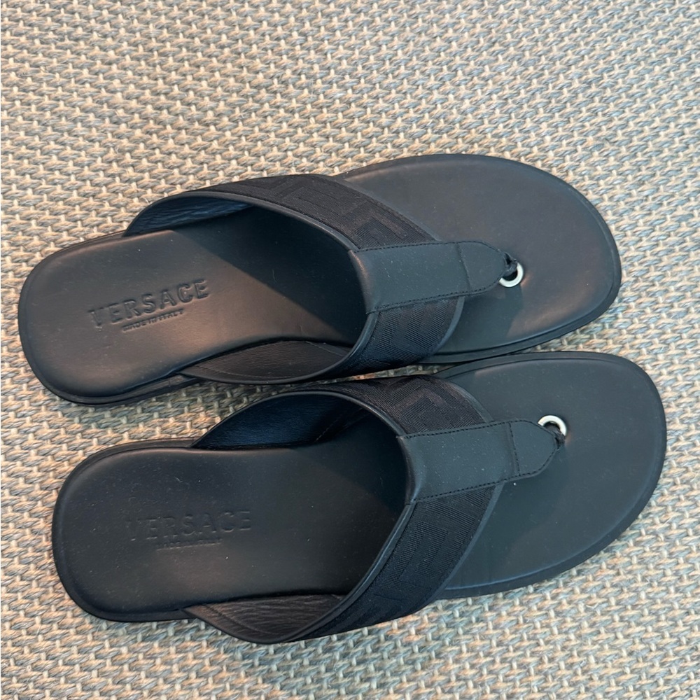 Versace Black Men's Flip-Flops
